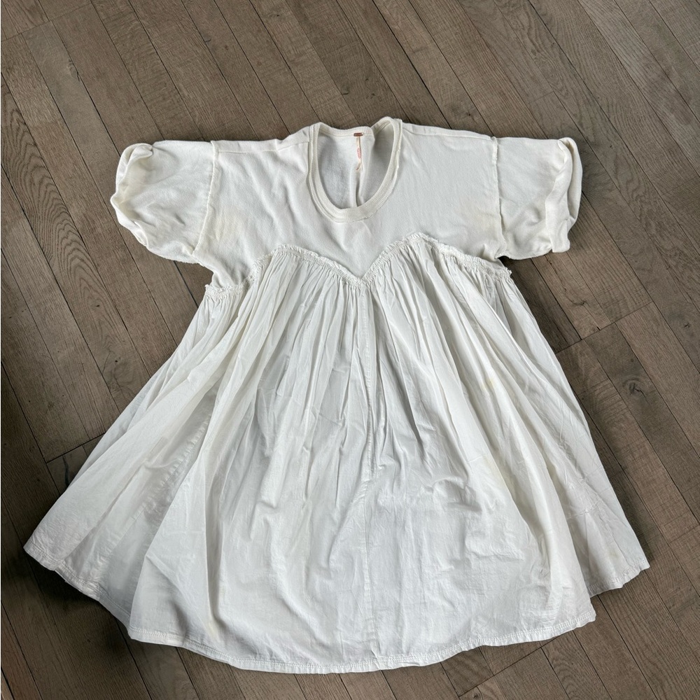 Free People White Tee Dress